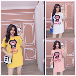 Đầm suông giấu quần gấu siêu kute