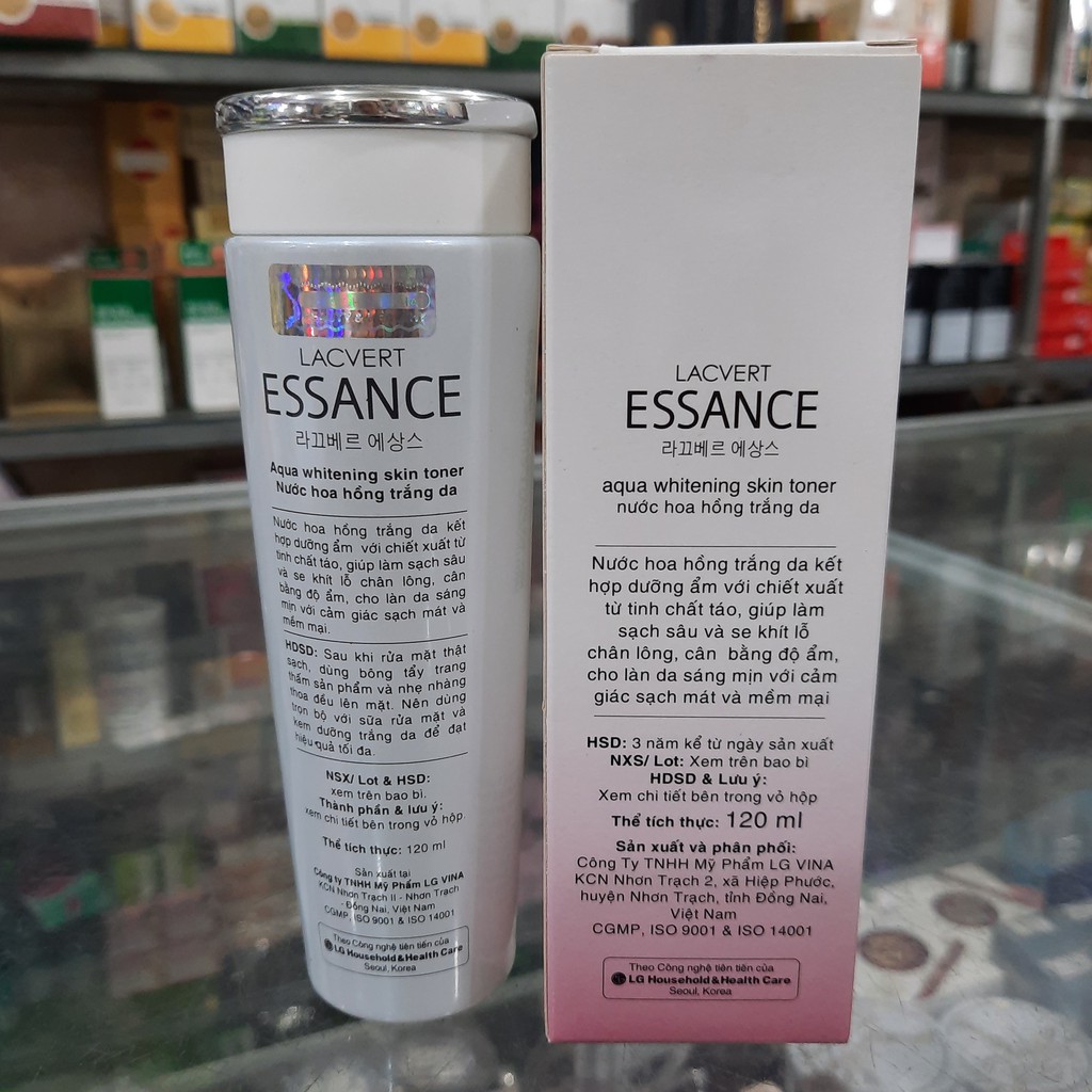 Nước hoa hồng trắng da Essance Aqua Whitening Skin Toner 120ml