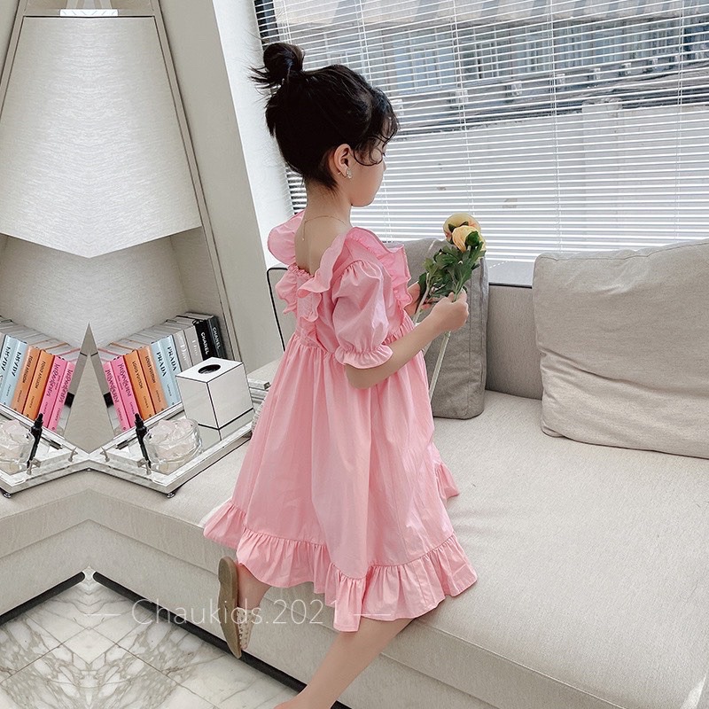 váy đũi hồng cho bé