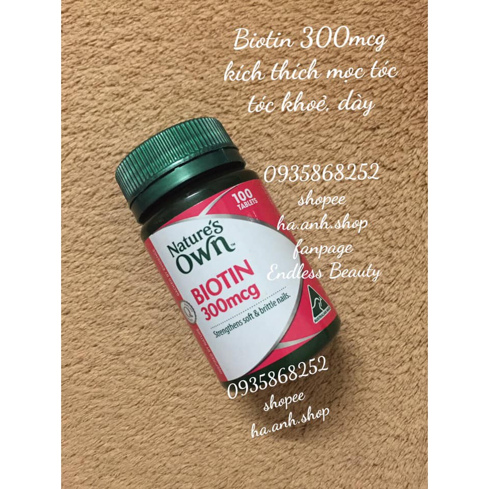Biotin 300mcg Nature Own 100 viên