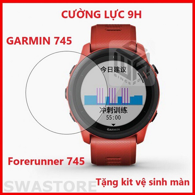 Cường lực đồng hồ Garmin Forerunner 745 FR745 dán màn hình độ cứng 9H SWASTORE