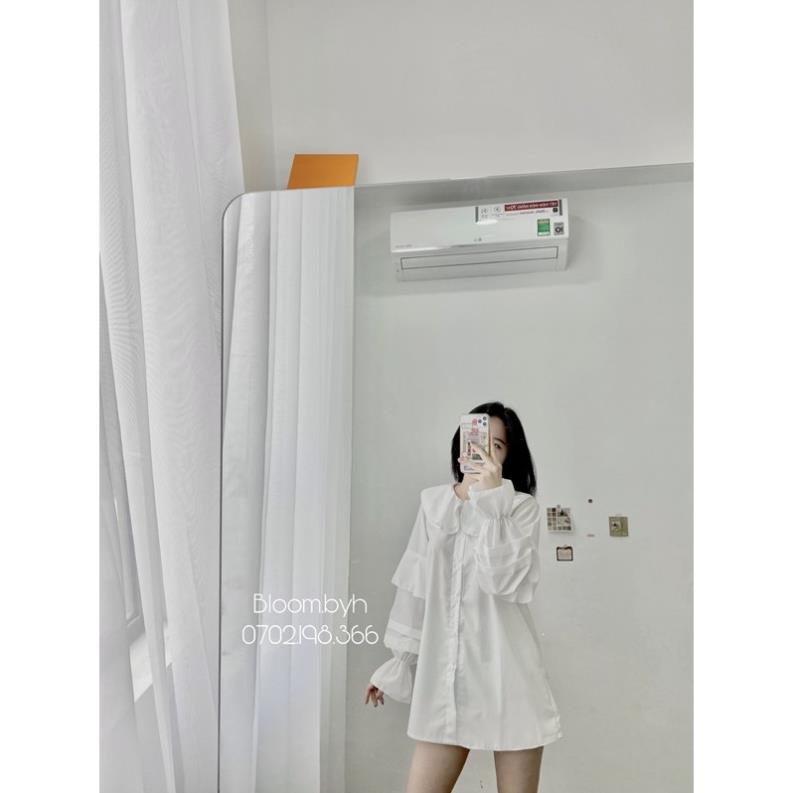 ঔৣ [ẢNH SHOP CHỤP] Váy sơ mi babydoll tay bèo tiểu thư xinh xắn ঔৣ