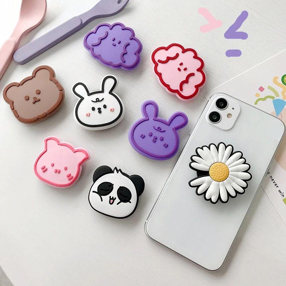 Giá Đỡ Điện Thoại Dạng Nhẫn Đeo Ngón Tay Họa Tiết Hoạt Hình Dễ Thương