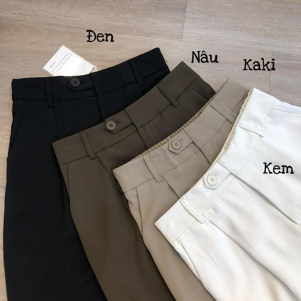 Quần Baggy Nữ Lưng Cao - Kiểu Quần Tây Nữ Hàn Quốc BASI Dễ Phối Đồ Đi Học , Đi Làm - Đi Chơi