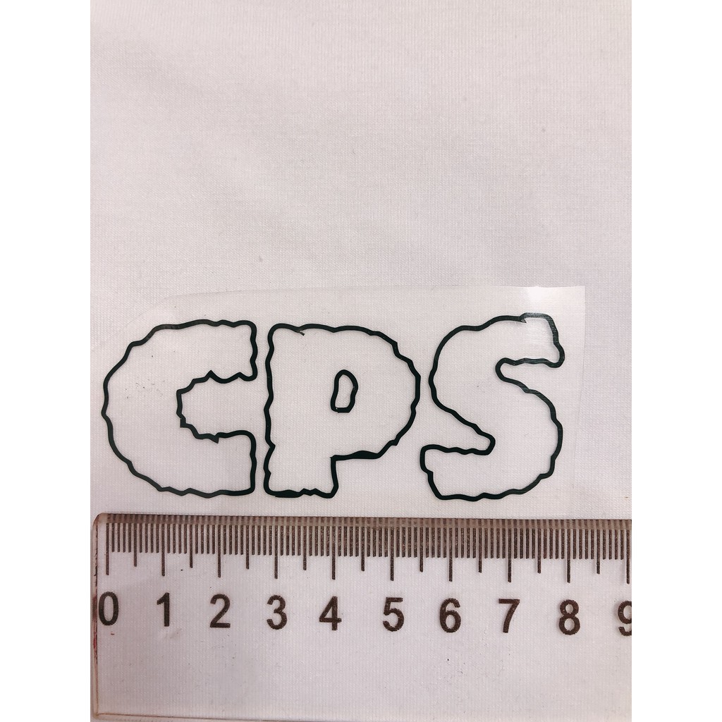 decal ủi áo trực tiếp chữ CPS, logo sticker patch in áo, in chữ theo yêu cầu