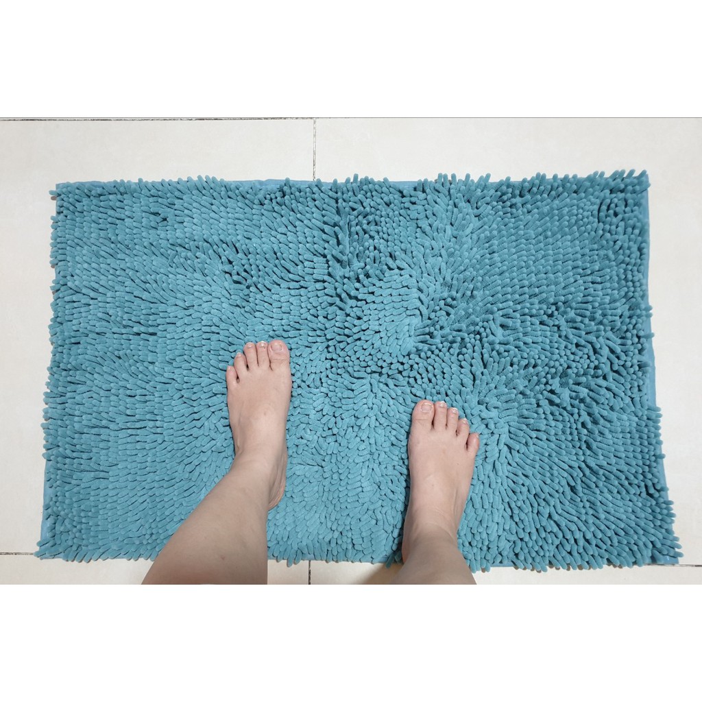 01 THẢM CHÙI CHÂN NHÀ TẮM CAO CẤP- SỢI MICROFIBER SIÊU THẤM HÚT-CONDOR- 50X80CM-MÀU XANH, KEM NHỚT