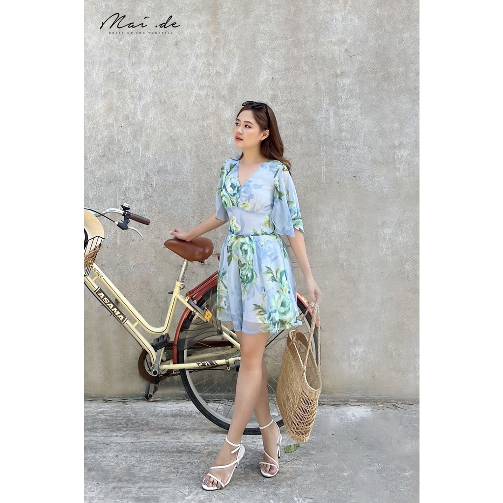 MAIDE Jumpsuit ngắn tay họa tiết hoa dễ thương CALY JUMP (Hoa eloi)