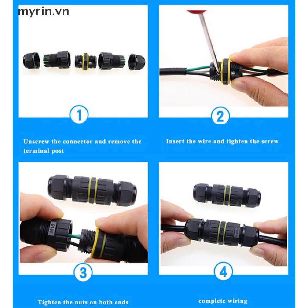 Hộp Kết Nối Dây Điện Chống Nước IP68 3Pin M16