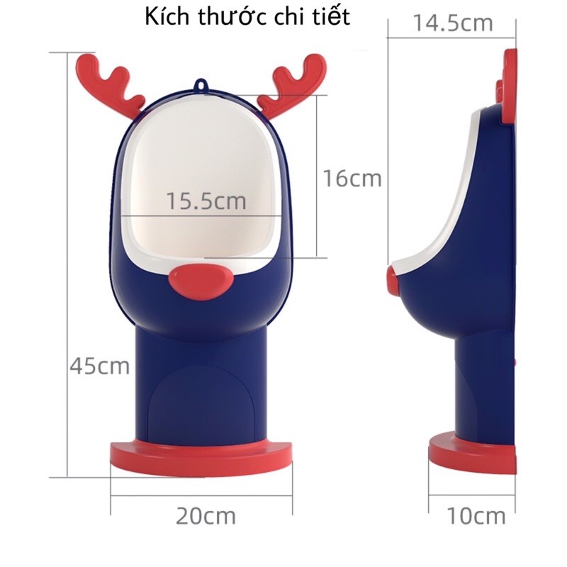 Bồn tiểu đứng cho bé trai hình thú siêu xinh cho bé trai tặng có ống dẫn và phụ kiện đi kèm