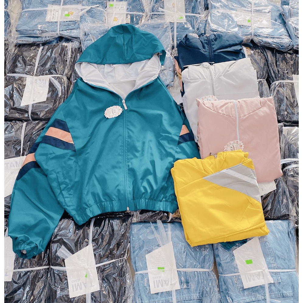 Áo Khoác Dù Nữ 2 Lớp Dày Dặn Sọc Tay Siêu Đẹp, Siêu Cá Tính  - ĐĂNG QUANG FASHION