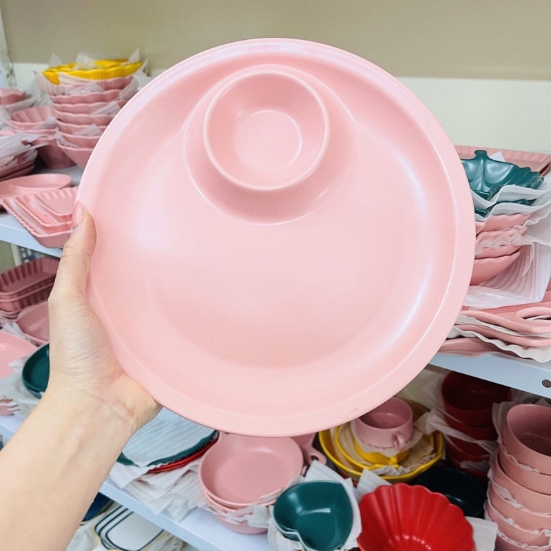 Đĩa sứ kèm chấm sứ decor trang trí đồ ăn siêu đẹp