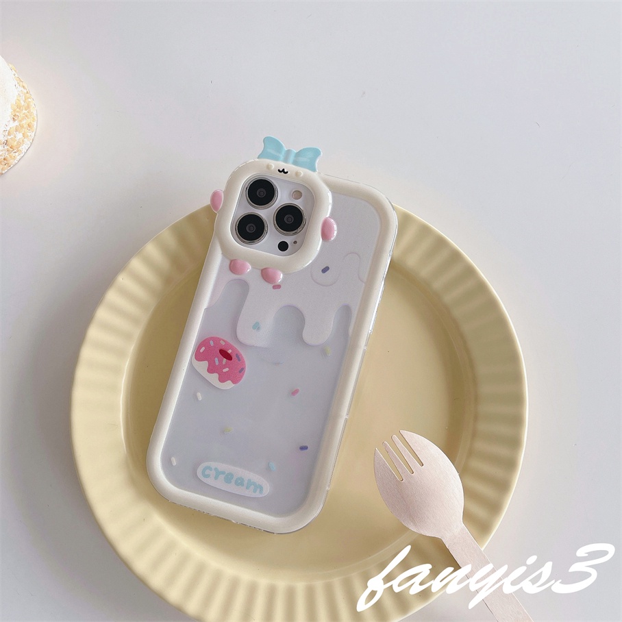 Ốp Điện Thoại Mềm Trong Suốt In Hình Kem Dễ Thương Cho iPhone 14 13 12 11 Pro Max X XR Xs Max 8 7 6 6s Plus SE 2020