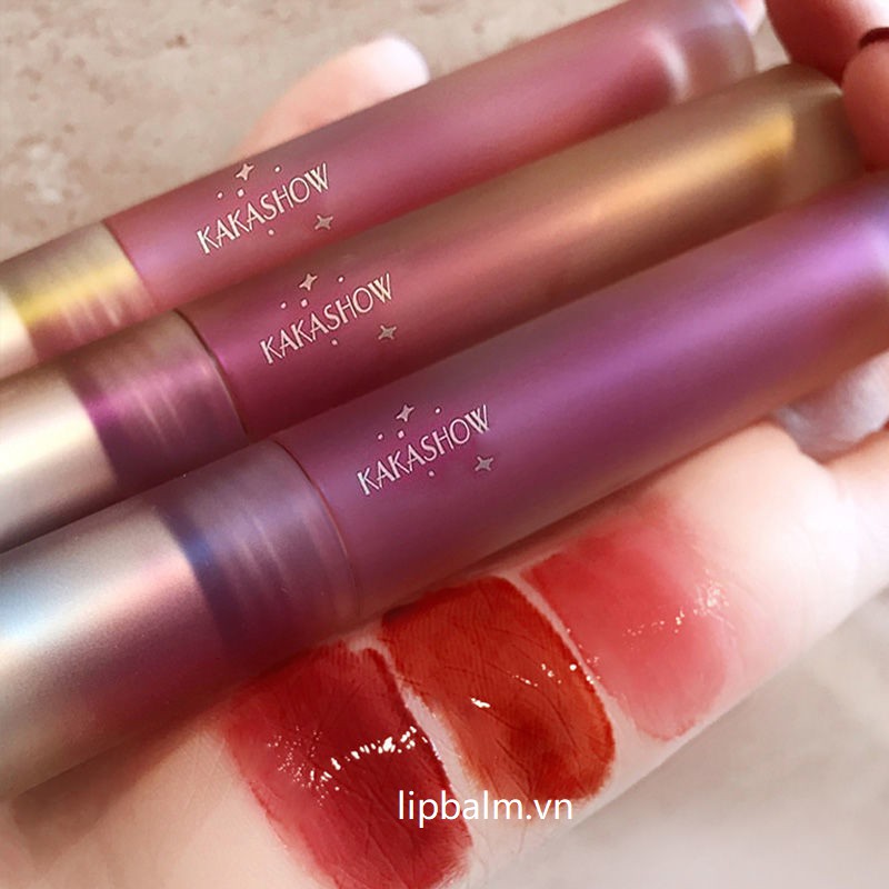 Kakashow water light air lip glaze dưỡng ẩm môi nhẹ mùa hè không thấm nước và không phai