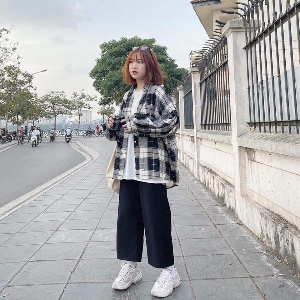 áo carro sơ mi form rộng hot chất kate mềm