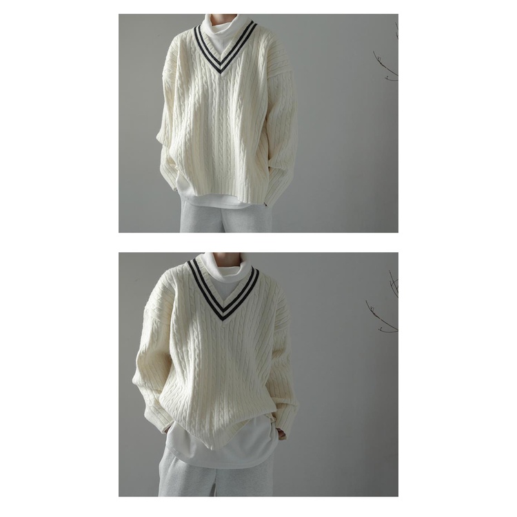 Áo Khoác Cardigan Dệt Kim Dày Dặn Phong Cách Nhật Bản Cho Nam Giới