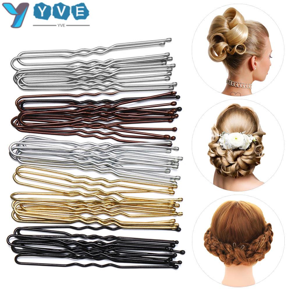 Set 50 Kẹp Tăm Chữ U Bằng Kim Loại Nhiều Màu