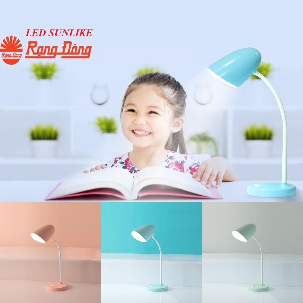 Đèn bàn học chống cận rạng đông RD-RL-38.LED - bảo vệ thị lực , 6W tiêt kiệm điện năng , bảo hành 24 tháng
