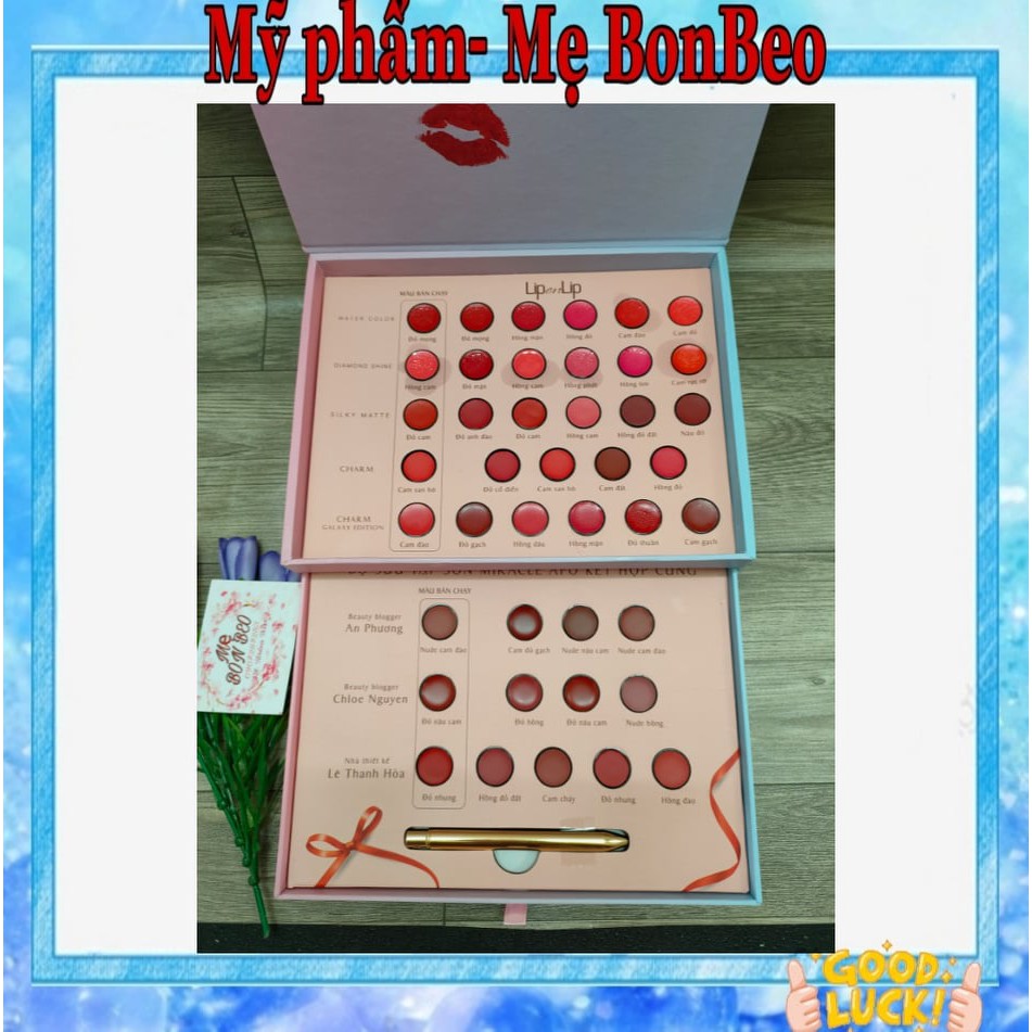 (New hot)  Bảng son hit hot LIP ON LIP &amp; MIRACLE APO 42 Ô SON