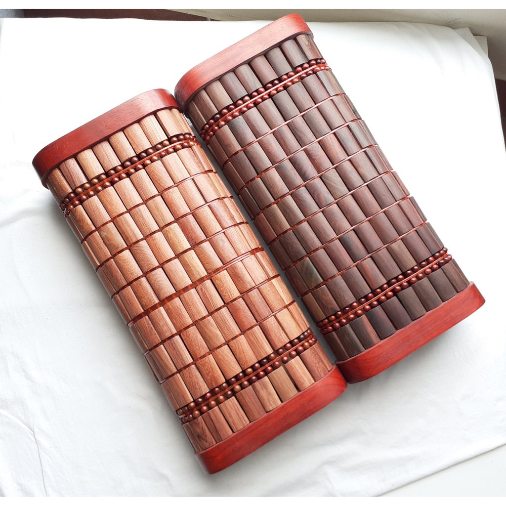 Gối điều hòa massage mặt gỗ trắc, gỗ hương cao cấp