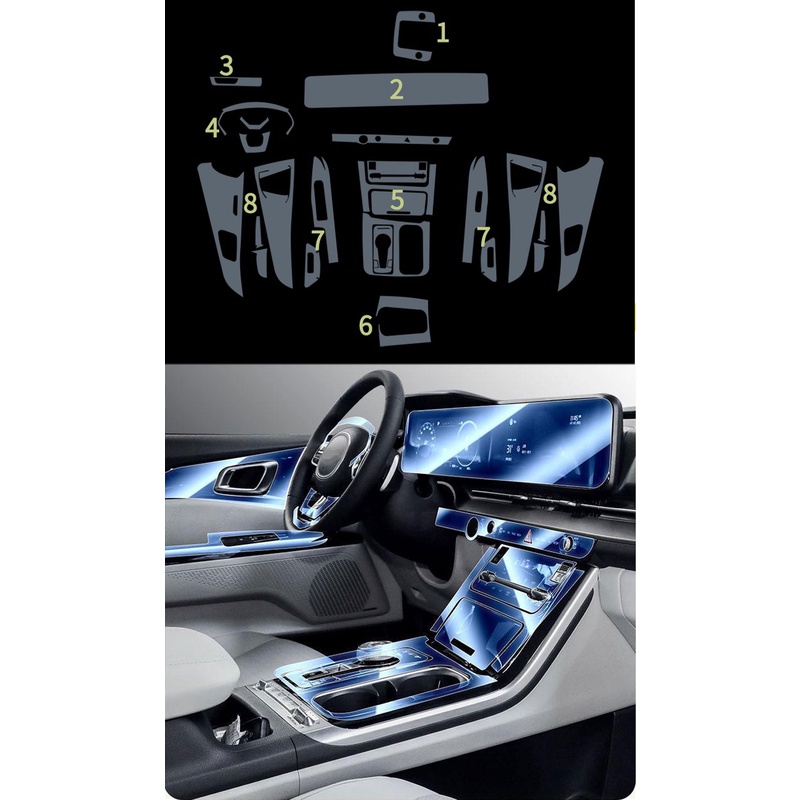Miếng Dán TPU Chống Trầy Trang Trí Bảng Điều Khiển Trung Tâm Cho Kia Carnival KA4 2023 2022 2021 LHD or RHD / Kia Carnival KA4 2022