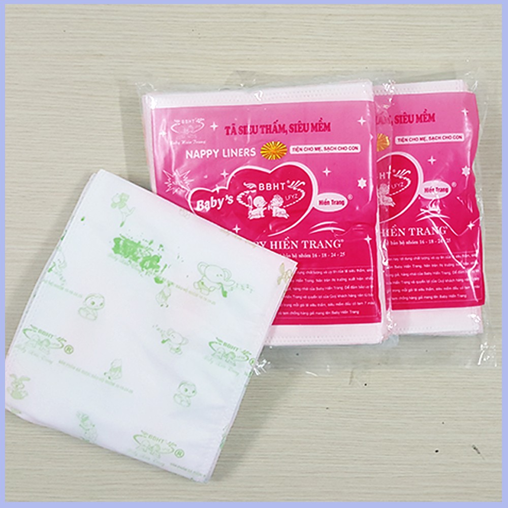 Miếng Lót Phân Xu Chống Thấm 3 Lớp Hiền Trang (Gói 17 Tờ dày) [ đồ sơ sinh quần áo trẻ em giá gốc ]