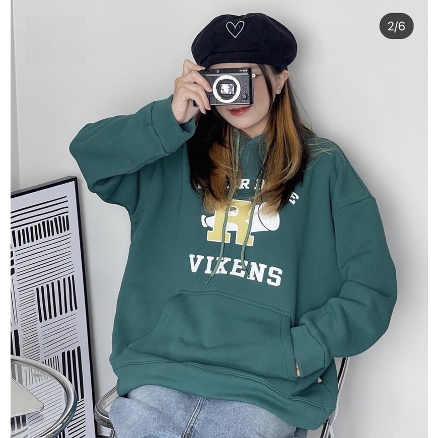 Áo Hoodie Nỉ Ngoại Vixens PEONYB Unisex [FREESHIP] Hoodies form rộng tay bồng mũ 2 lớp kiểu dáng bánh bèo cute hàn quốc