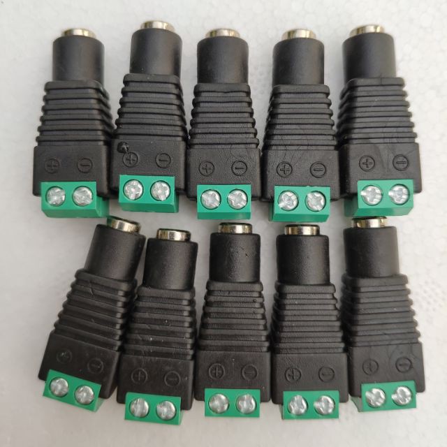 Giắc cái vặn ốc 5.5mm, jack nguồn DC cái