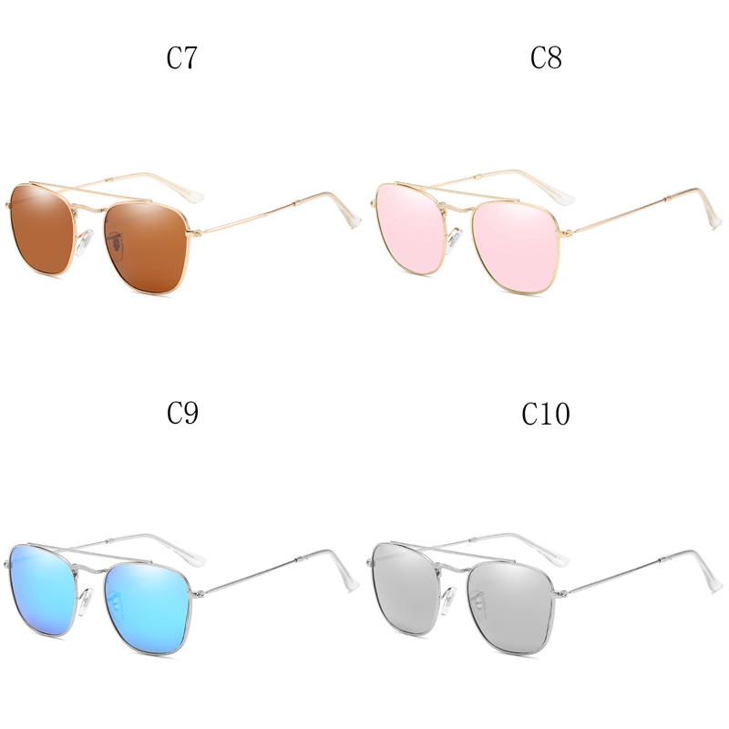 Kính mát hình vuông hai thanh hỗ trợ chống tia UV 400 dành cho nữ