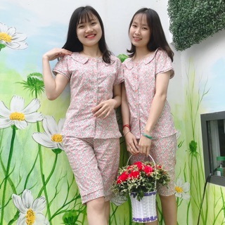 Bộ mặc nhà thô kate hàn cao cấp