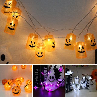 Dây đèn 20 LED hình bóng ma/bí ngô trang trí linh hoạt dịp Halloween