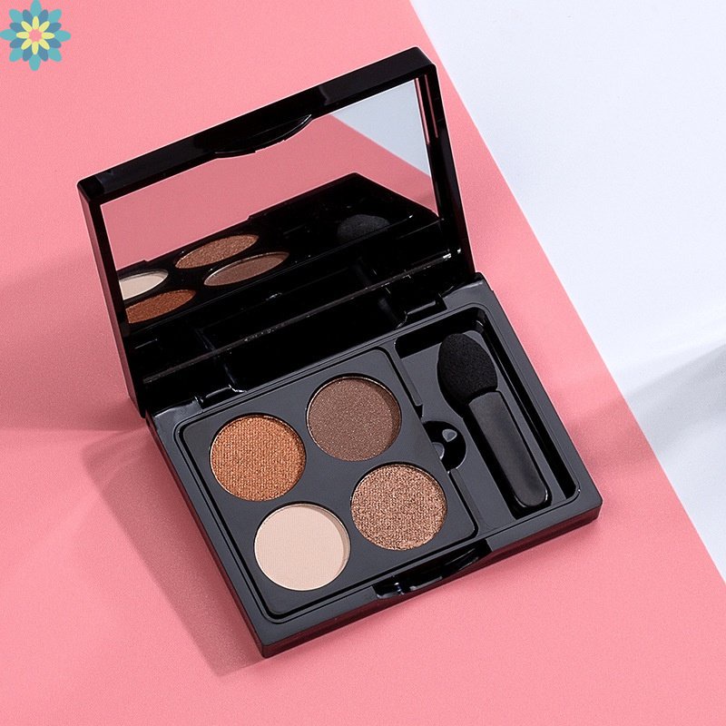 Bảng Phấn Mắt Bốn Màu Sắc Hiệu Ứng Lì / Ánh Nhũ Kết