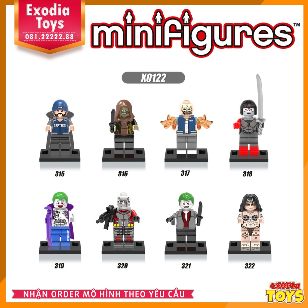 Xếp hình minifigure Biệt Đội Cảm Tử : Suicide Squad - Đồ Chơi Lắp Ghép Sáng Tạo - X0122