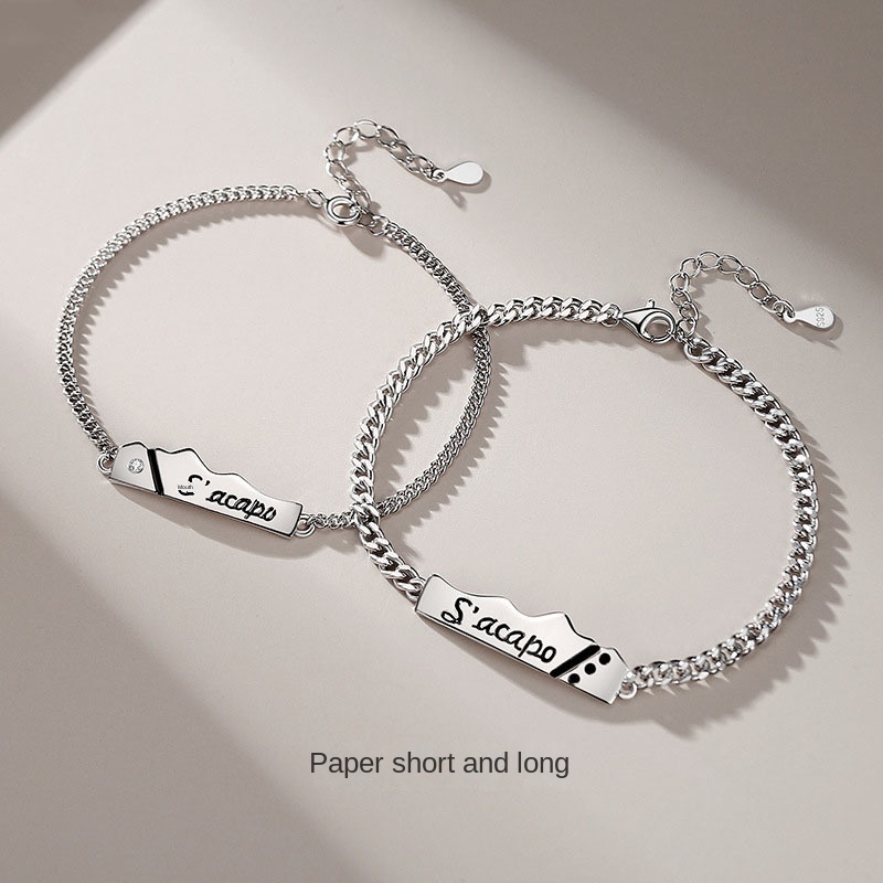 Cặp Vòng Tay Cặp Đôi Ngắn Tình Yêu Bằng Giấy Đơn Giản Làm Quà Tặng Valentine