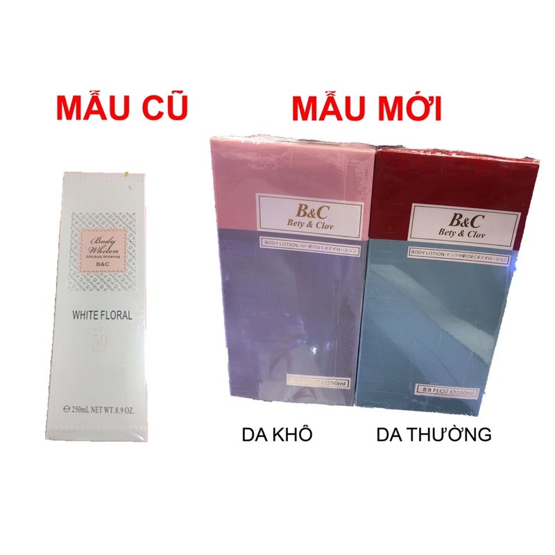 MẪU MỚI - Sữa dưỡng body trắng da, chống nắng Lotion White Floral SPF 50 PA++ 250ml Nhật Bản