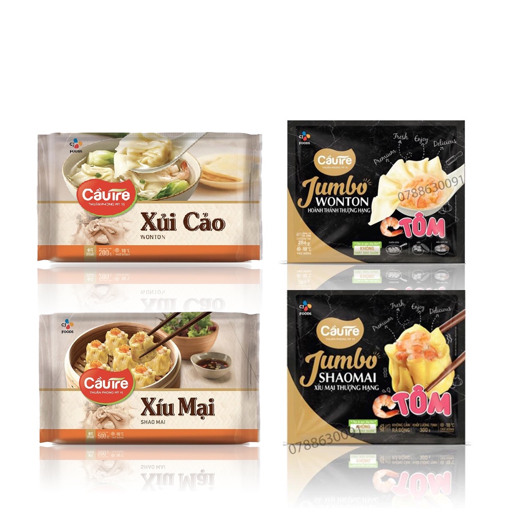 Hoành Thánh Xíu Mại Xủi Cảo Thượng Hạng JUMBO CẦU TRE 300g