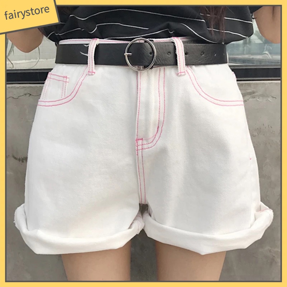 Thắt Lưng Da Phối Khoá Kim Loại Tròn Cho Nữ