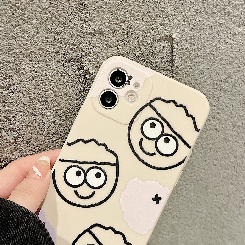 ốp iphone 6S plus nụ nười ngộ nghĩnh - ốp điện thoại iphone vuông 13 Pro Max 7 8 Plus X XR Xs Max 11 Pro Max  12 Pro Max