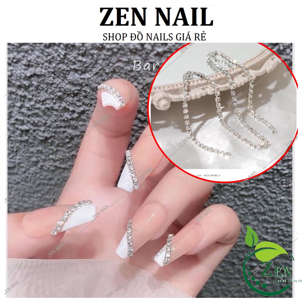 Phụ kiện nail, charm xích nail trang trí móng tay lấp lánh