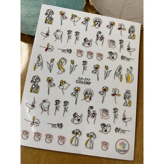 Sticker dán móng tay nhiều họa tiết, cô gái