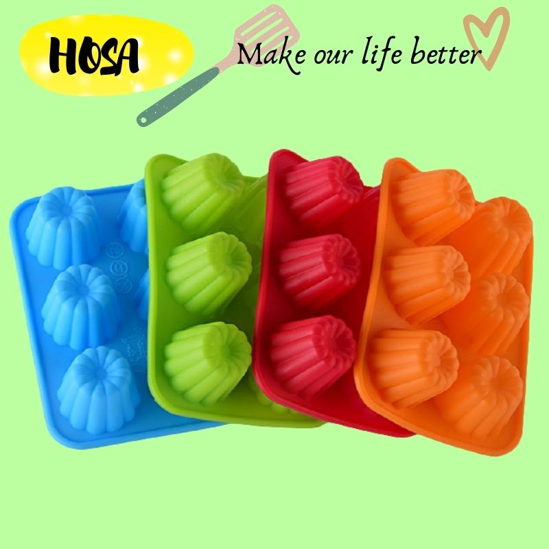 KHUÔN 6 BÔNG HOA, 6 CUP FLOWER, KHUÔN LÀM BÁNH HÌNH HOA XINH XẮN, CHỊU NHIỆT