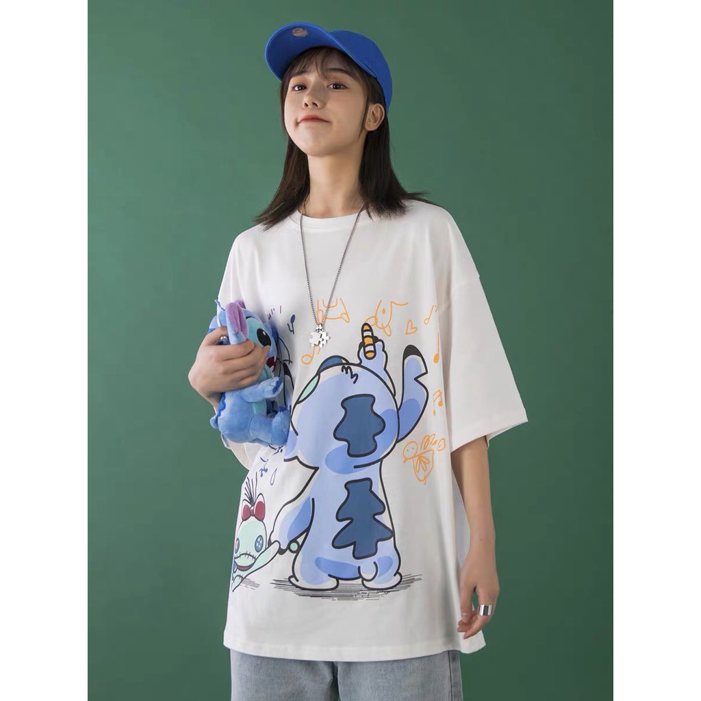 Áo thun tay lỡ WIND phông unisex form rộng STICH VẼ TRANH nam nữ oversize ulzzang | BigBuy360 - bigbuy360.vn