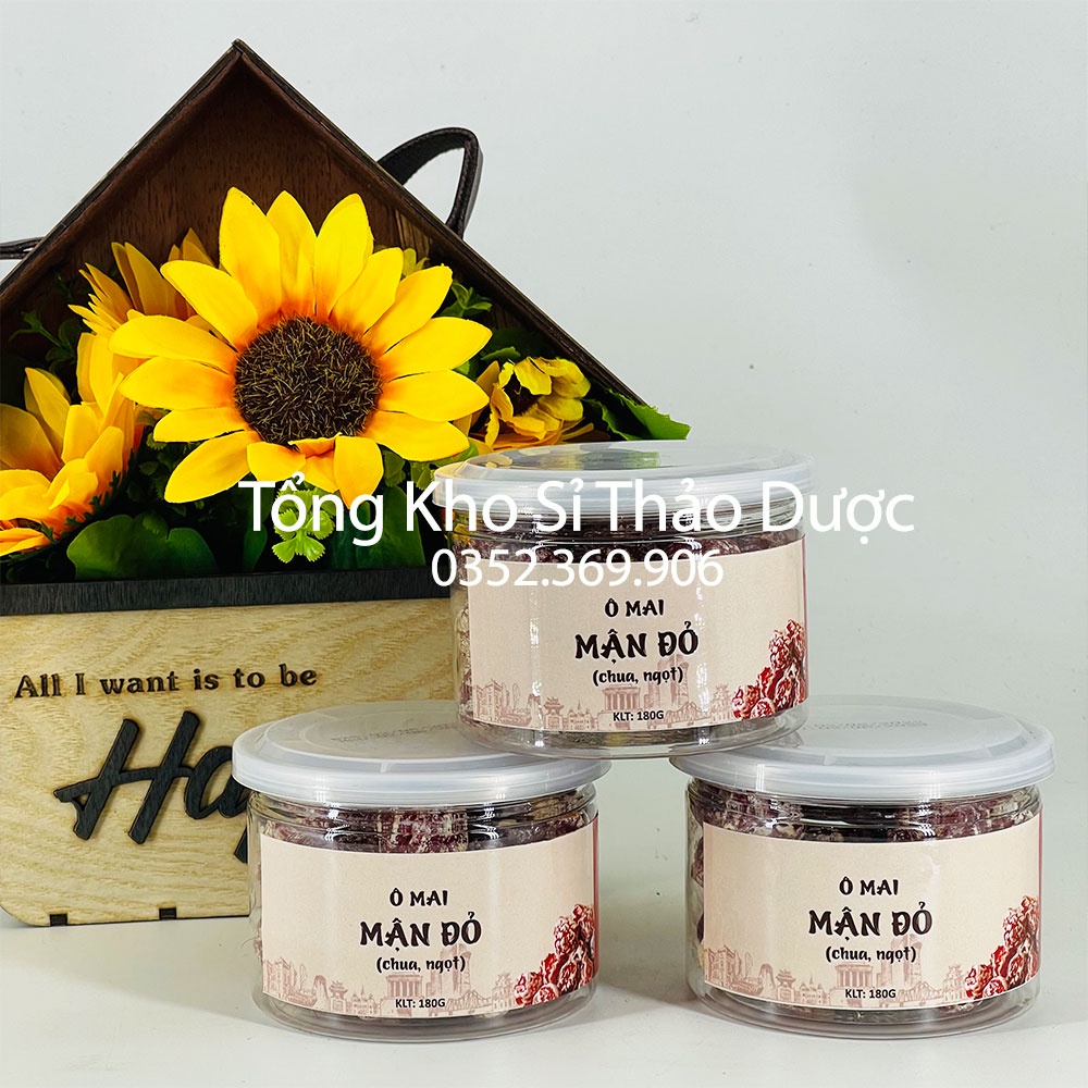 Ô mai mận cơm đỏ, mứt mận sấy dẻo - Hộp 180g