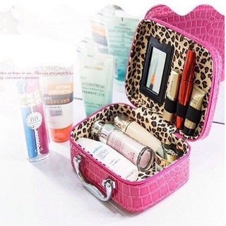[ Da simili ] cốp đựng mỹ phẩm mini 20cm - túi đựng dụng cụ trang điểm