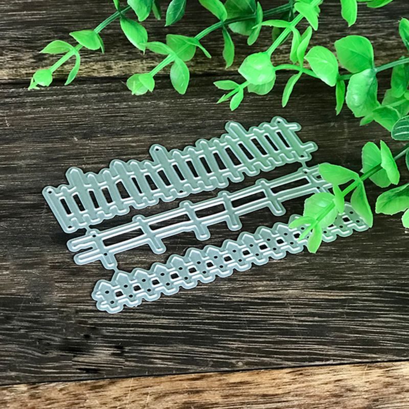 QQ Khuôn Cắt Giấy Bằng Thép Carbon Họa Tiết Hàng Rào Hoạt Hình Độc Đáo DIY