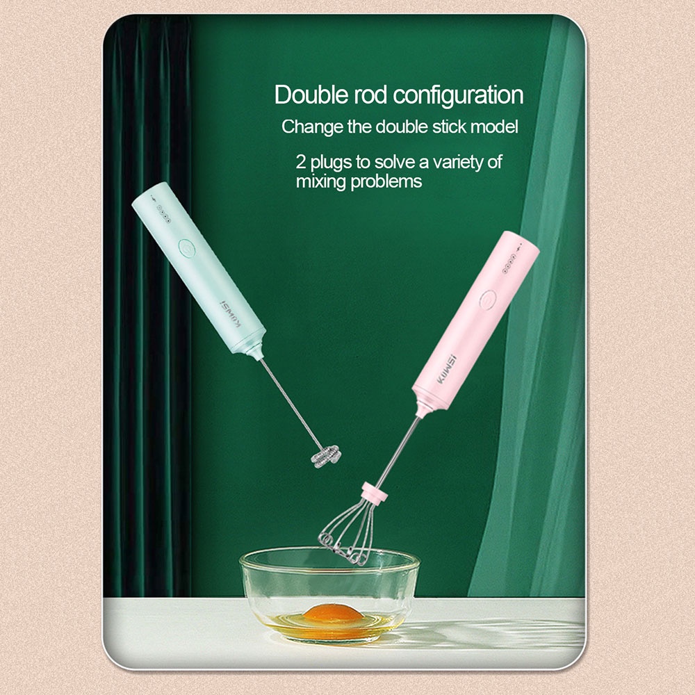 Máy Đánh Trứng / Sữa / Cà Phê Cầm Tay 3 Mức Độ Sạc Usb Có Màn Hình Hiển Thị