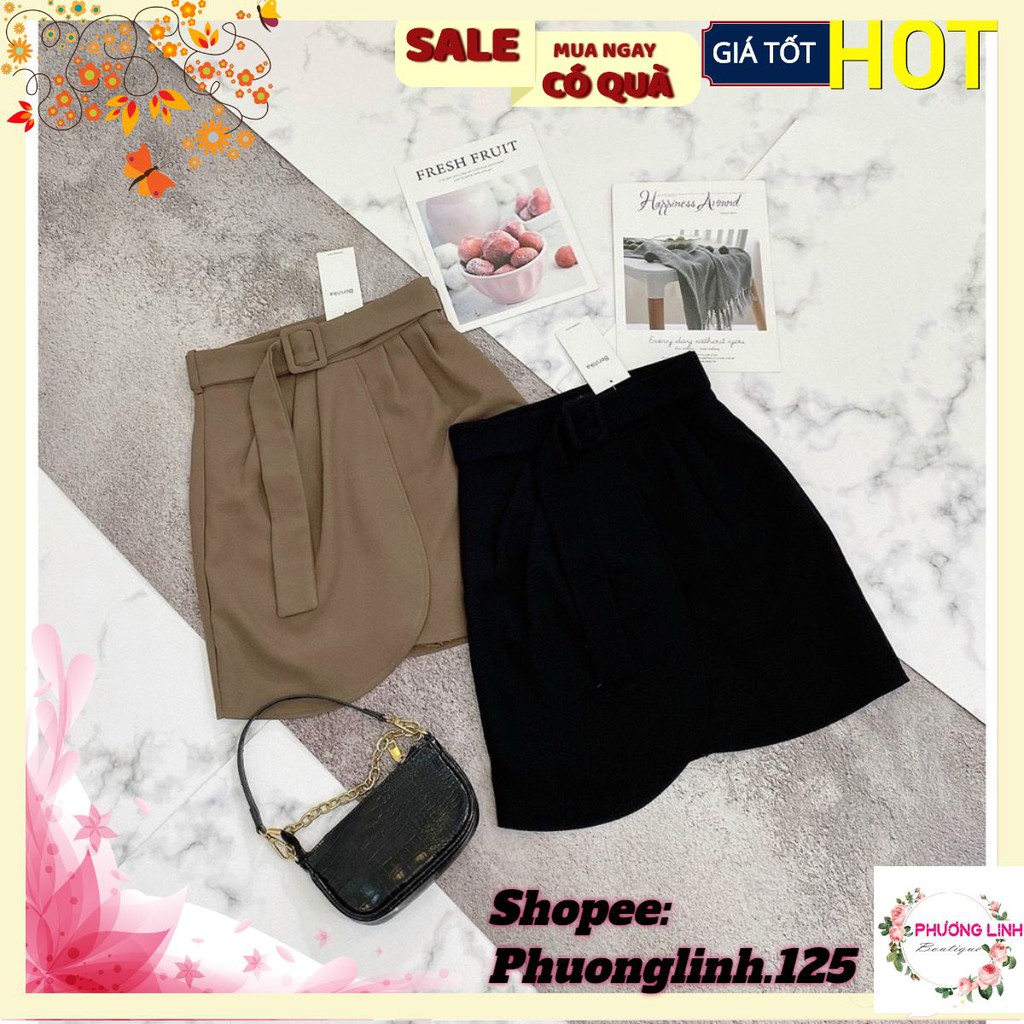 [ Mã FAMAYWA giảm 10K đơn 50K] CHÂN VÁY XẾP LY VẠT BẦU ĐEN/NÂU | BigBuy360 - bigbuy360.vn