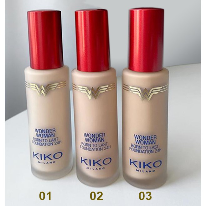 Kem nền Kiko - Wonder Woman Born To Last Foundation 24h - Italia