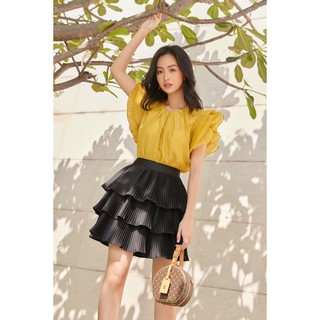 Áo lụa xước tay cánh tiên -HBSM809.1