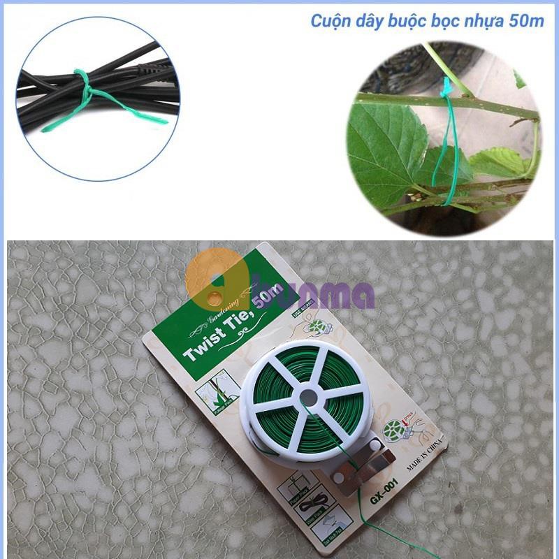 Cuộn dây buộc đồ đa năng Twist Tie GX-001, 50m (Dây nhựa, lõi kẽm)