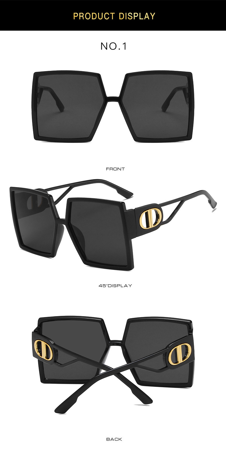 Kính mắt gọng vuông bản lớn phong cách Hàn Quốc sành điệu cho nữ | BigBuy360 - bigbuy360.vn